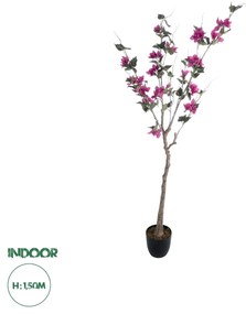 GloboStar® Artificial Garden BOUGAUVILLEA 20675 Τεχνητό Διακοσμητικό Φυτό με Ανθη Μπουκανβίλιας Φουξ Υ150cm