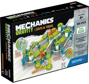 Παιχνίδι Σετ Gravity Loops & Turns 130pcs Green Geomag