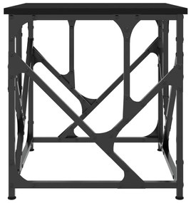 Τραπεζάκι Σαλονιού Μαύρο 45x45x47,5 εκ. από Επεξεργασμένο Ξύλο - Μαύρο