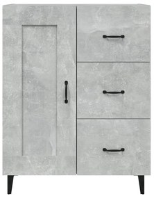 vidaXL Ντουλάπι Γκρι Σκυροδέματος 69,5x34x90 εκ. Επεξεργασμένο Ξύλο