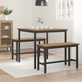 vidaXL Τραπεζαρίες 80 x 80 x 75 cm Επεξεργασμένο Ξύλο Artisan Δρυς
