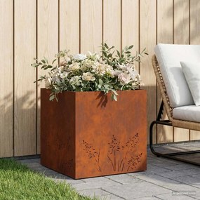 vidaXL Γλάστρα Κήπου Σκ rusty 50 x 50 x 49 cm