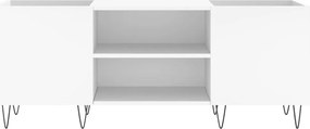 vidaXL Δισκοθήκη Λευκή 121 x 38 x 48 εκ. Επεξεργασμένο Ξύλο