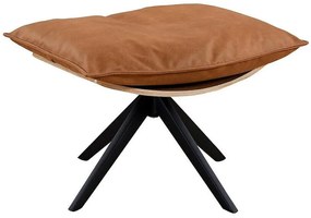 Πολυθρόνα Riverton 642, Καφέ, 95x77x84cm, Οικολογικό δέρμα, Πόδια: Μεταλλικά
