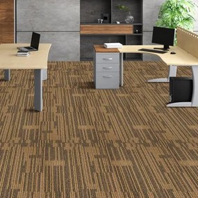 VEVOR Carpet Tiles Reusable, 20&quot;x 20&quot;Carpet Squares With Padding Attached, Soft Padded Carpet Tiles, Easy Install DIY for Bedroom Living Room (12Tiles, Mixed Brown)