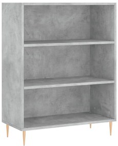 vidaXL Βιβλιοθήκη Γκρι Σκυροδέματος 69,5 x 32,5 x 90 εκ. Επεξεργ. Ξύλο