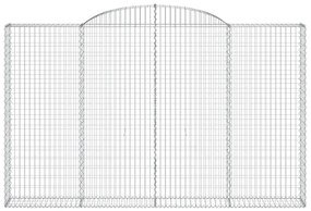 vidaXL Συρματοκιβώτιο Τοξωτό 300x30x180/200εκ. από Γαλβανισμένο Χάλυβα