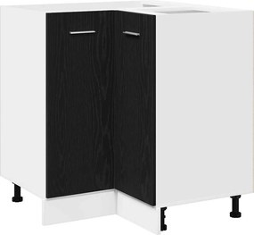 vidaXL Κρεμαστό ντουλάπι με ράφι Μαύρη Οξυά 75,5 x 75,5 x 80,5 εκ
