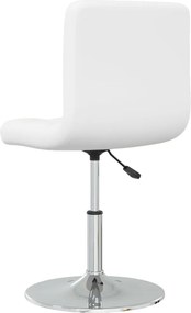 vidaXL Καρέκλα Τραπεζαρίας Λευκή από Συνθετικό Δέρμα