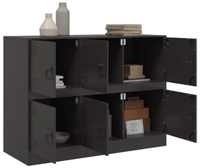 vidaXL Ντουλάπι Μαύρο 99x39x73 εκ. από Ατσάλι