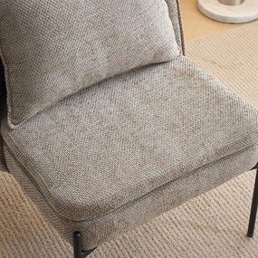 Πολυθρόνα FL3059 Fylliana με Μεταλλικά Πόδια Καφέ 67x75x81 εκ. 67x75x81 εκ.