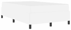 vidaXL Σκελετός κρεβατιού με στρώμα Λευκό 120 x 200 cm Τεχνητό δέρμα