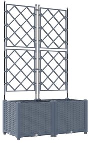 vidaXL Κηποτινάκι με Τρέλα 2 pcs Ανοιχτό γκρι 80 x 40 x 143 εκ. PP