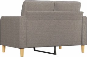 vidaXL Καναπές Διθέσιος Taupe 120 εκ. Υφασμάτινος