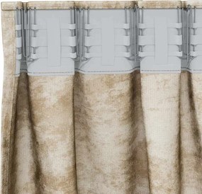 vidaXL Βελούδινες Κουρτίνες 2 pcs Κρεμ 245 x 140 εκ. Βελούδο