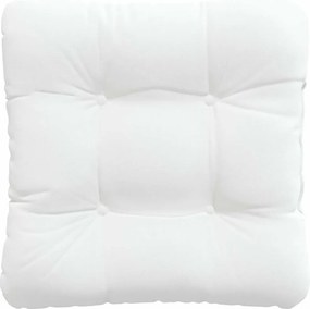 vidaXL Μαξιλάρια καθισμάτων 4 pcs Λευκό 40 x 40 x 12 εκ. ύφασμα