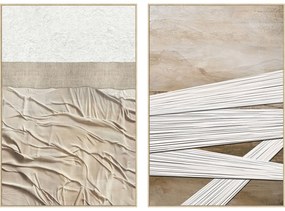 Καμβάς Home ESPRIT Λευκό Μπεζ Σύγχρονη Urban (x2)