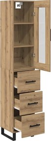vidaXL Highboard Artisan Oak 34,5 x 34 x 180 εκ. Επεξεργασμένο ξύλο
