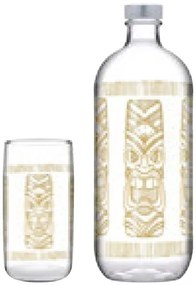 TIKI PARTY SET/5 BOTTLE 1100CC 4XGLASS 365CC P/128 GB1.OB4. - ESPIEL - SP96983