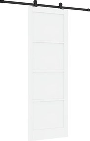 vidaXL Συρόμενη Πόρτα Λευκό και Μαύρο 83 x 232 εκ.