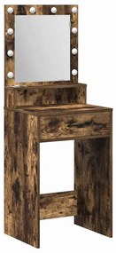vidaXL Κομοδίνο Καπνιστή δρυς 50 x 41 x 135 εκ Επεξεργασμένο ξύλο