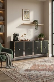 Stewehome Πολυλειτουργική κονσόλα ντουλάπι για καφέ και βάση τηλεόρασης 180x32x75 cm