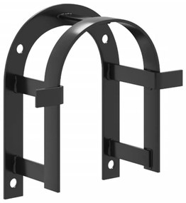 vidaXL Βάση Χαλιναριού Τοίχου Μαύρη Σιδερένια