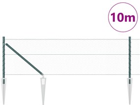 vidaXL Πράσινος Εξάγωνος Φράχτης 0.8x50 μ Χάλυβας