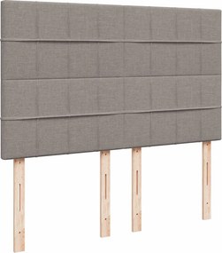 vidaXL Κρεβάτι Boxspring με Στρώμα Taupe 160x200 εκ. Υφασμάτινο