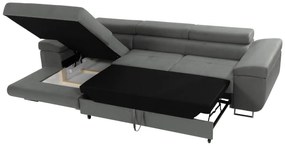 Γωνιακός Καναπές Comfivo S102, Λειτουργία ύπνου, Αποθηκευτικός χώρος, 280x170x70cm, 140 kg, Πόδια: Μέταλλο | Epipla1.gr