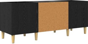 vidaXL Ντουλάπι δίσκων βινυλίου Μαύρη Οξυά 121 x 38 x 48 cm