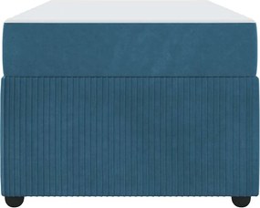 vidaXL Σκελετός Κρεβατιού με στρώμα Μπλε 80 x 200 cm ύφασμα