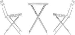vidaXL Φορητό Σετ Μπιζερί 3 pcs Μπεζ Ατσάλι