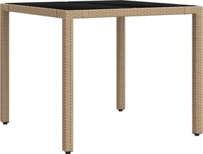 vidaXL Σετ Εξωτερικής Τραπέζης 5 pcs Μπεζ και Κρέμ 90 x 90 x 75 cm