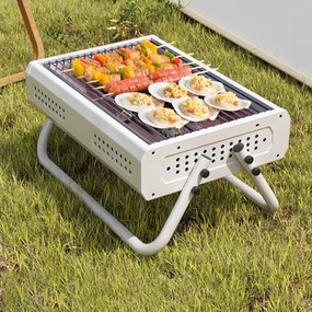Φορητή Μεταλλική Ψησταριά Κάρβουνου 44x30x22.5cm Αναδιπλούμενη