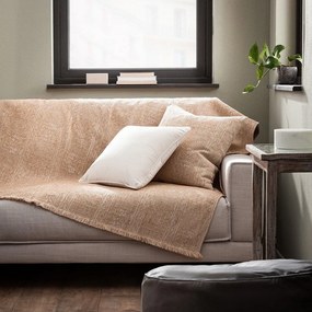 Ριχτάρι 150 04 Gold Beige Gofis Home Three-Seater 180x310cm Cotton-Polyester
