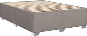 vidaXL Κρεβάτι box spring με στρώμα Taupe 160 x 200 cm Ύφασμα