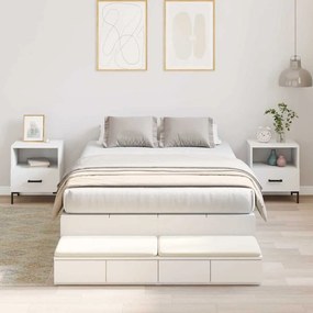 vidaXL Κρεβάτι με αποθηκευτικό χώρο Λευκό 226.5 x 120 x 31.5 εκ.