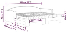 Καναπές Κρεβάτι Συρόμενος Taupe 90x200 εκ. Ύφασμα Στρώματα - Μπεζ-Γκρι