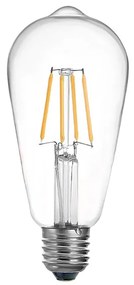 Λαμπτήρας LED ST64 Bulb pakoworld 4W 3000K E27 clear