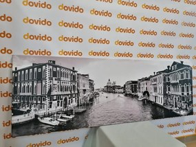 Εικόνα του διάσημου καναλιού στη Βενετία σε ασπρόμαυρο - 150x50