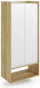 MOBIUS regal 2D color: hikora oak/white DIOMMI V-PL-MOBIUS-REGAŁ_2D-BIEL