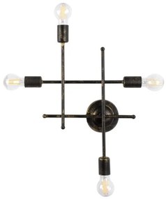 Απλίκα Φωτιστικό Τοίχου Μέταλλο Piping H55 Φ52 Globostar-663-Μπρονζέ 00663