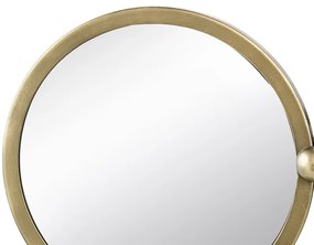 Artekko Mirror Μεταλλικός Χρυσός Καθρέπτης Τοίχου με Κύκλους (69x3.5x69)cm