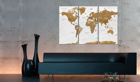 Πίνακας - World Map: White Poetry 90x60