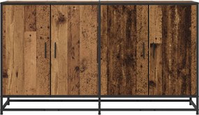 vidaXL Πλαϊνό γραφείο Παλαιωμένο ξύλο 134 x 35 x 76 εκ.