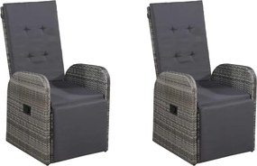 vidaXL Σετ Τραπεζαρίας Κήπου 5 Τεμαχίων Γκρι