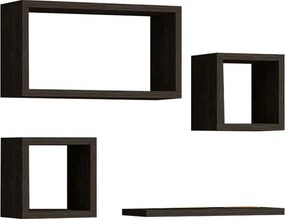 Ραφιέρα Babine pakoworld μελαμίνη σε ανθρακί απόχρωση 84x15x44εκ