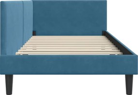vidaXL Κρεβάτι Γωνίας Μπλε 100 x 200 cm Βελούδο