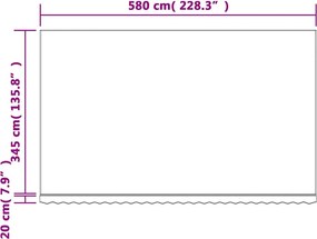vidaXL Ανταλλακτικό Ύφασμα Τέντας Πολύχρωμο 580x345 εκ. Πολυεστέρας
